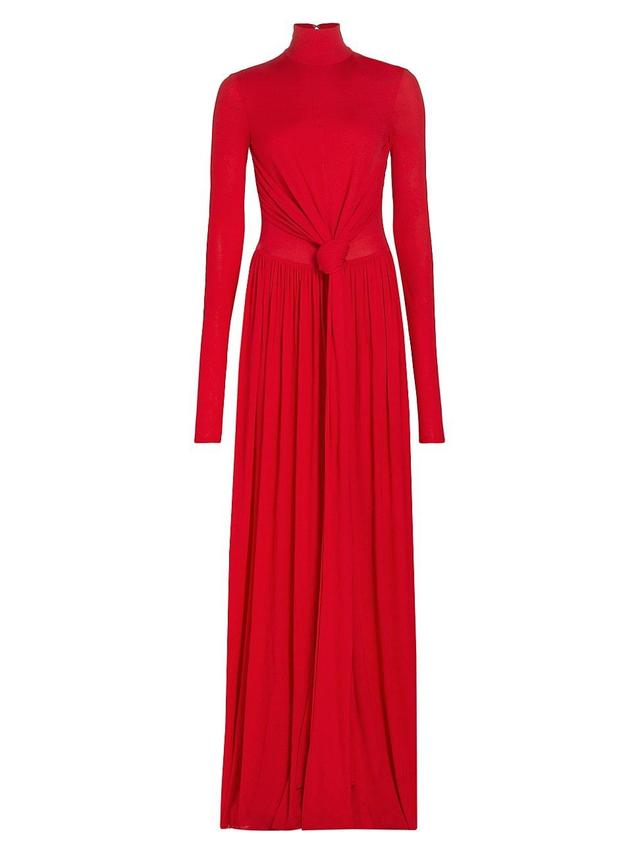 Womens Knotted Turtleneck Maxi Dress Product Image