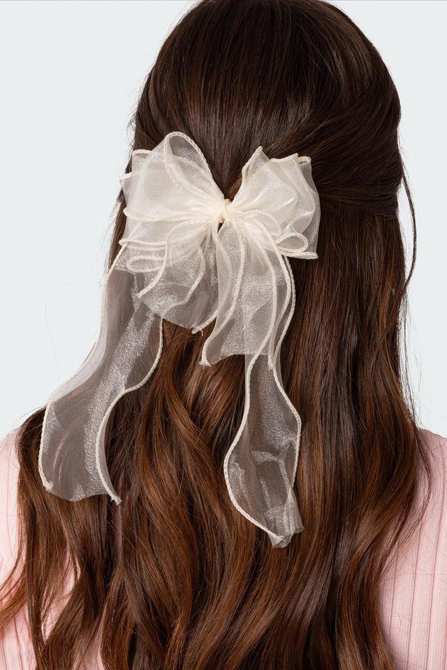 Frilled Bow Hair Clip Product Image