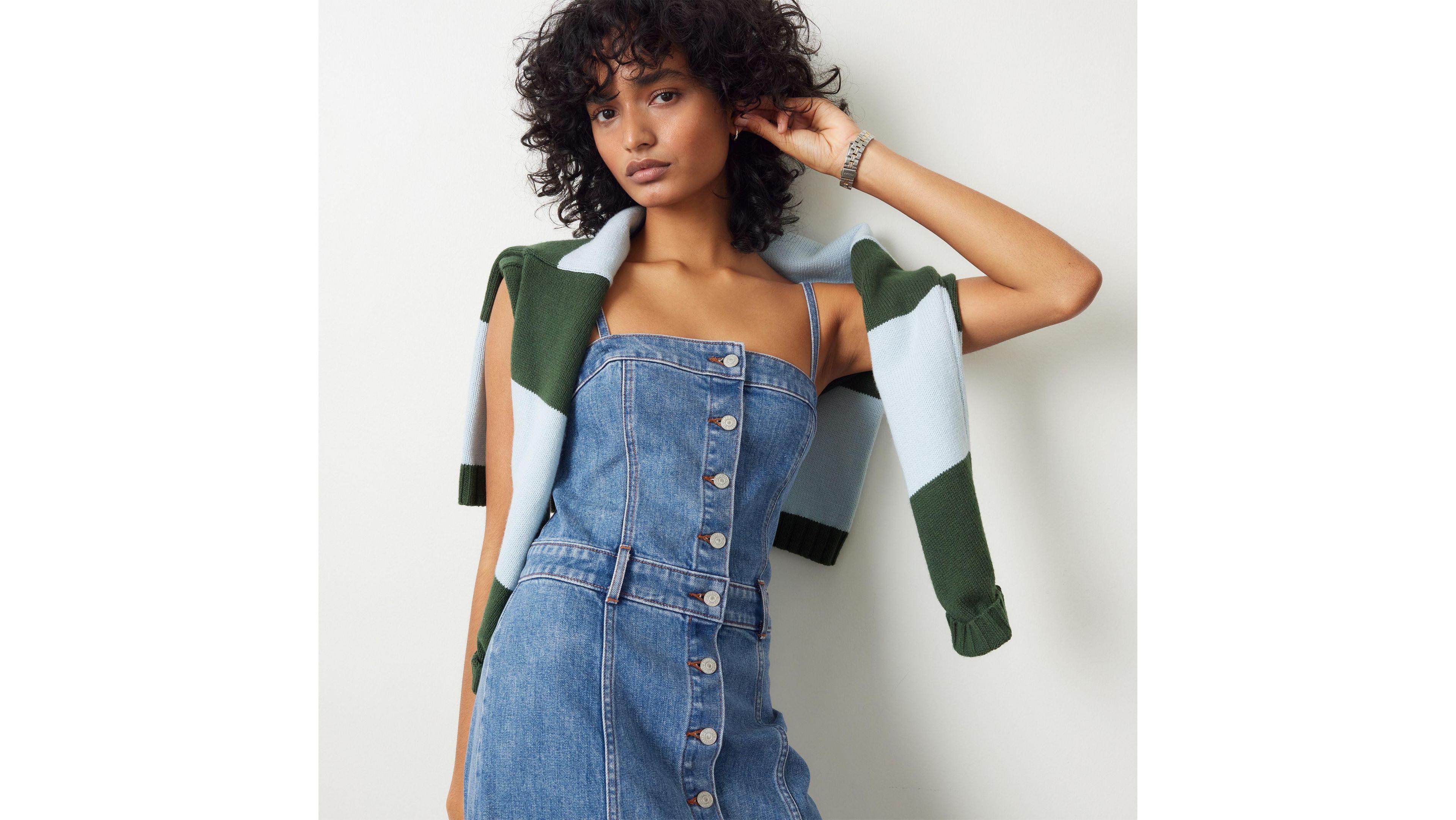 Denim Bustier Dress Product Image