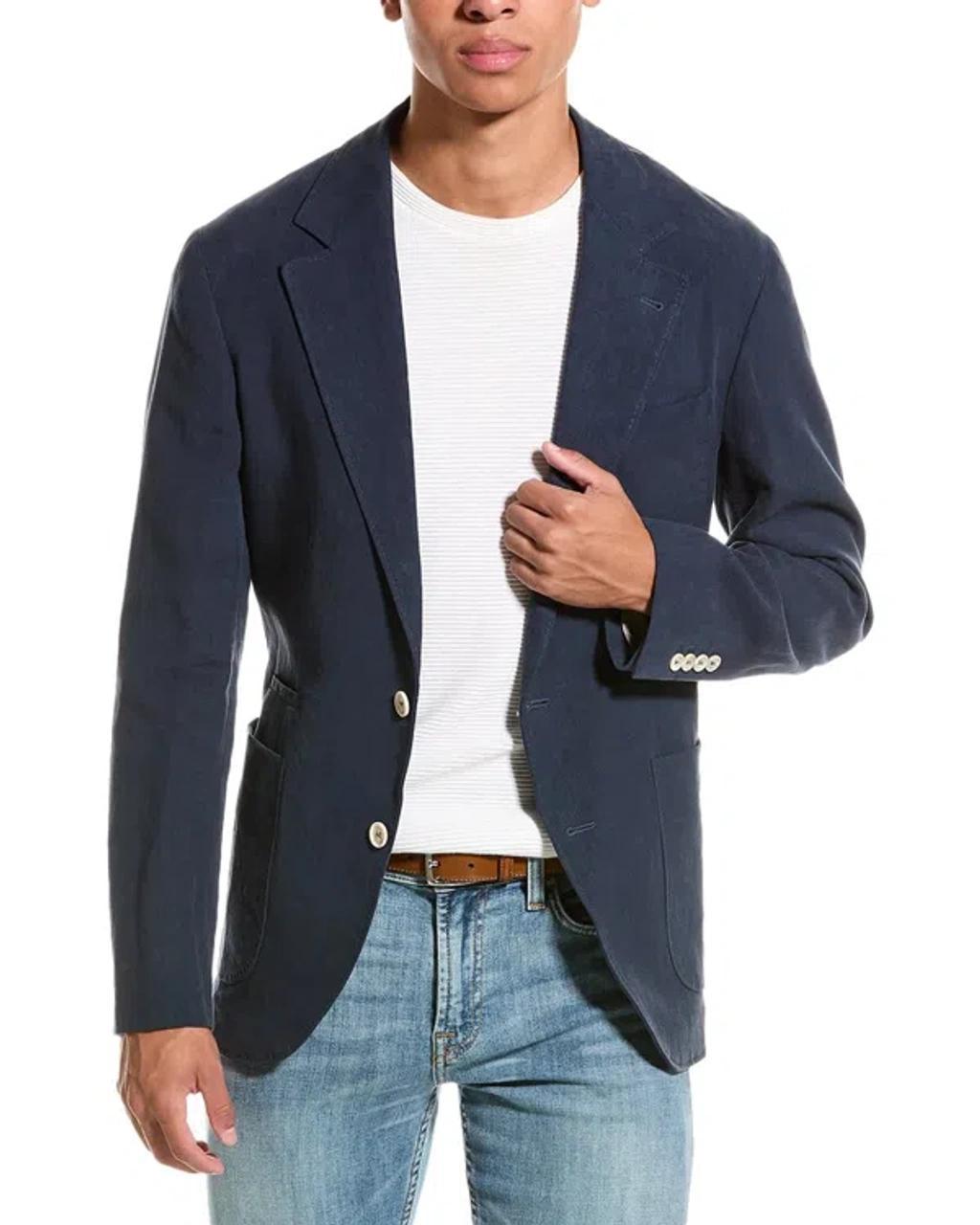 Linen Blazer In Blue product image