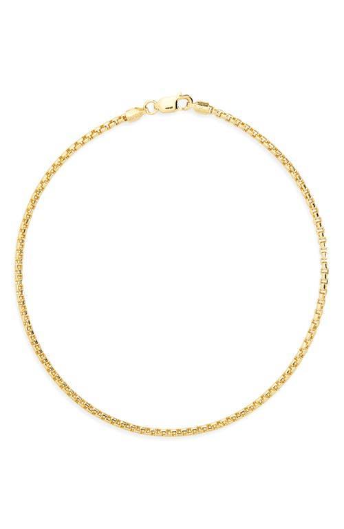 Bony Levy Mens 14K Gold Box Chain Bracelet Product Image