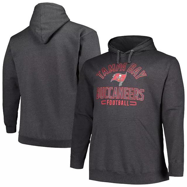 Mens Fanatics Branded Heather Charcoal Tampa Bay Buccaneers Big & Tall Pullover Hoodie Product Image