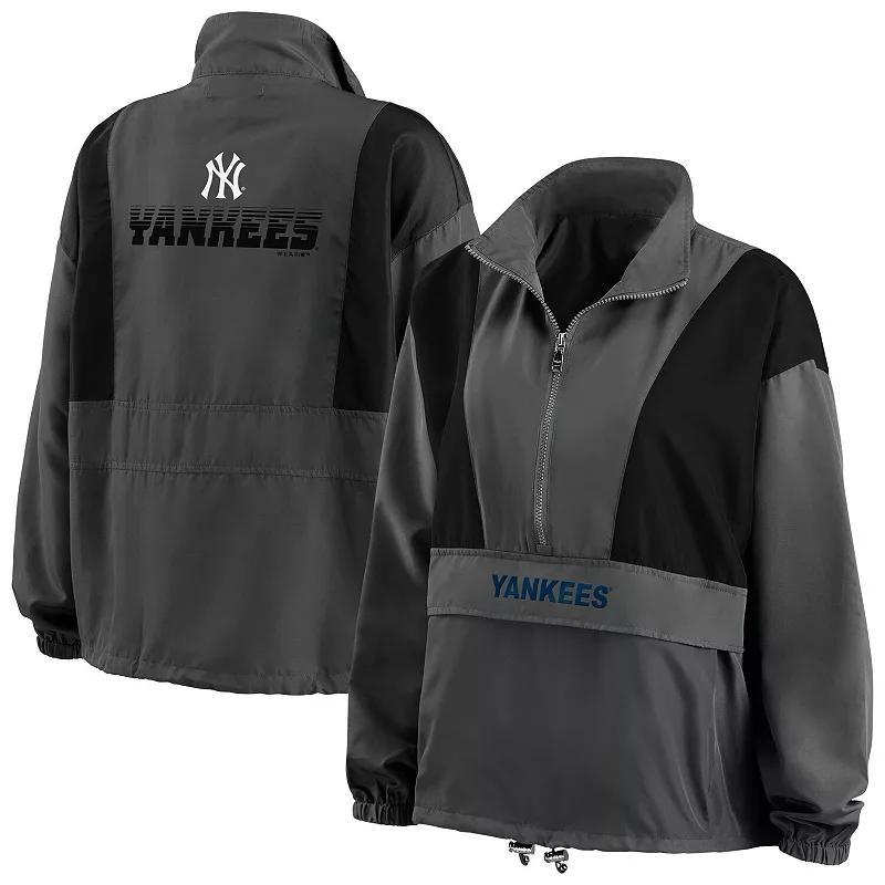 Womens WEAR by Erin Andrews Charcoal Minnesota Twins Packable Half-Zip Jacket Product Image