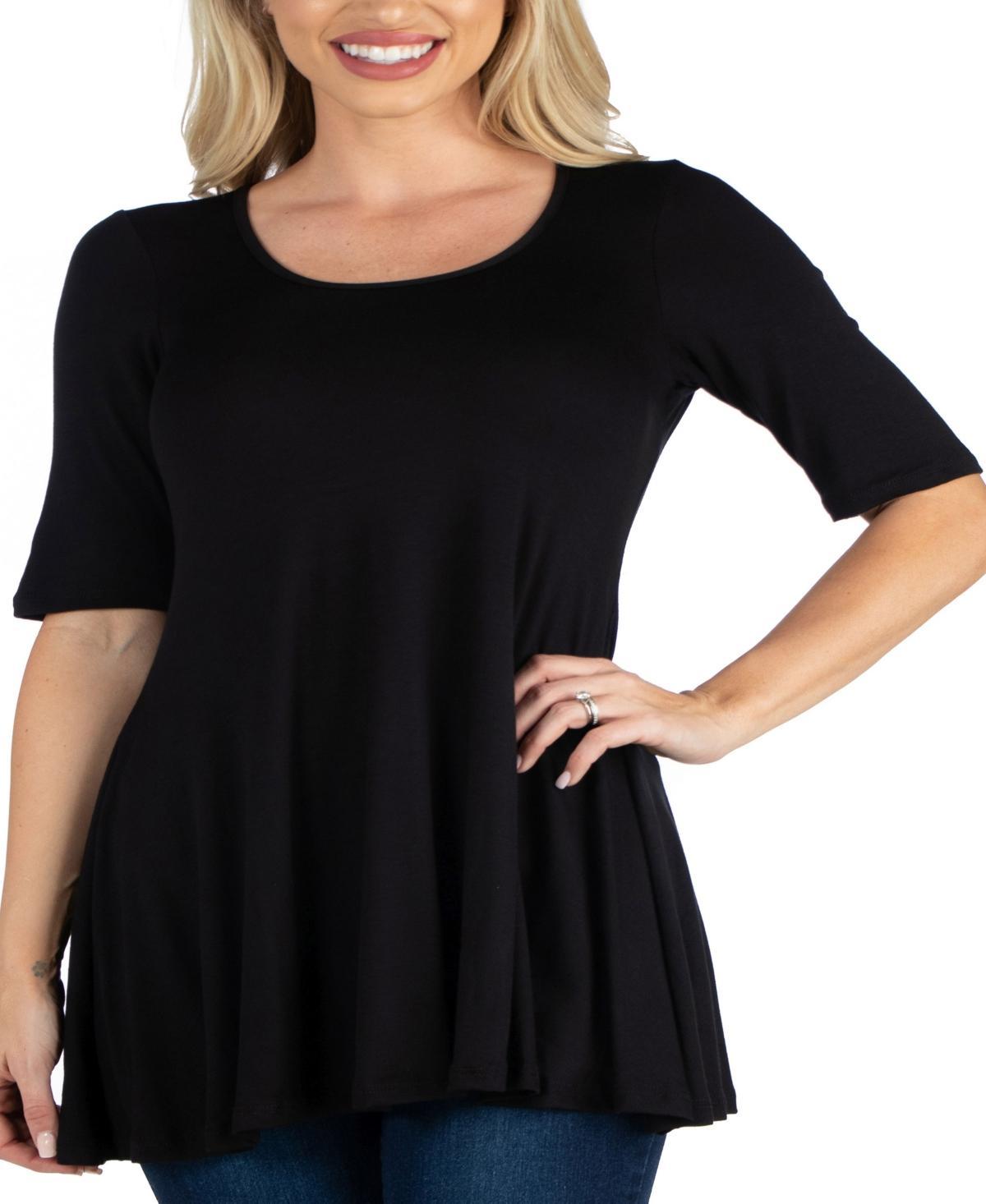 Womens Elbow Sleeve Swing Tunic Top product image