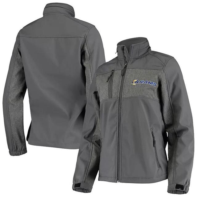 Womens Dunbrooke Charcoal Los Angeles Rams Zephyr Softshell Full-Zip Jacket Product Image