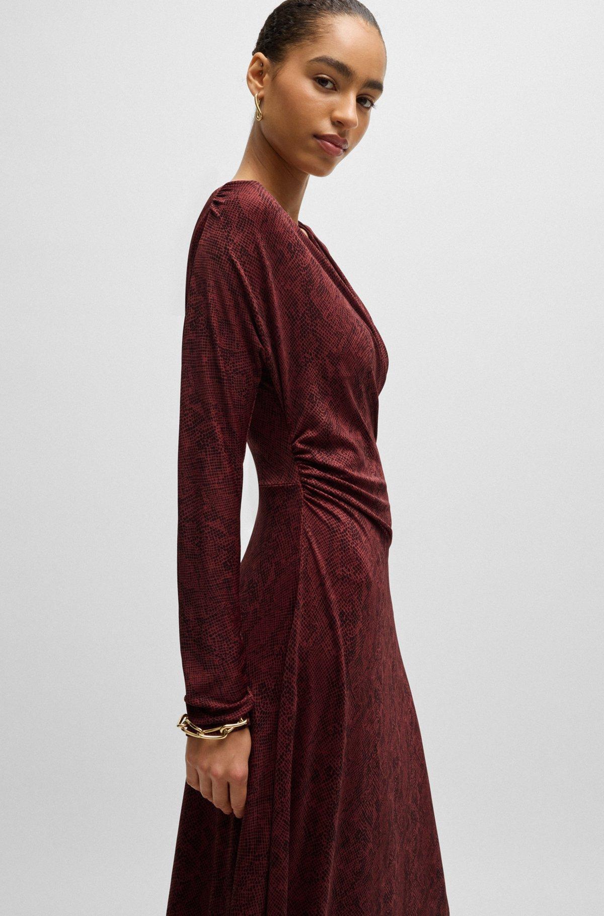 Wrap-front dress in knitted jersey Product Image