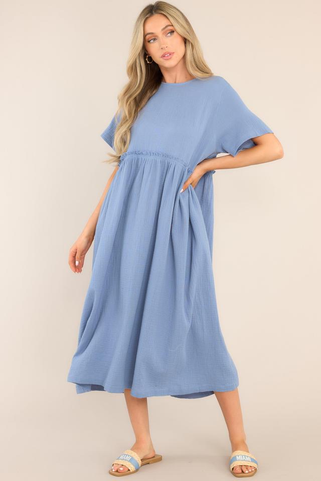 Aura It Was Kismet Blissful Blue Midi Dress Product Image