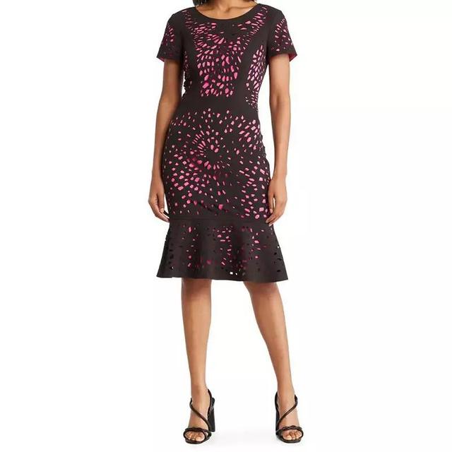 Womens Focus By Shani Flouncy Cutout Overlay Dress Product Image