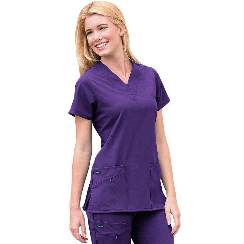 Womens Jockey Scrubs V-Neck Crossover Top 2206 Silver Product Image