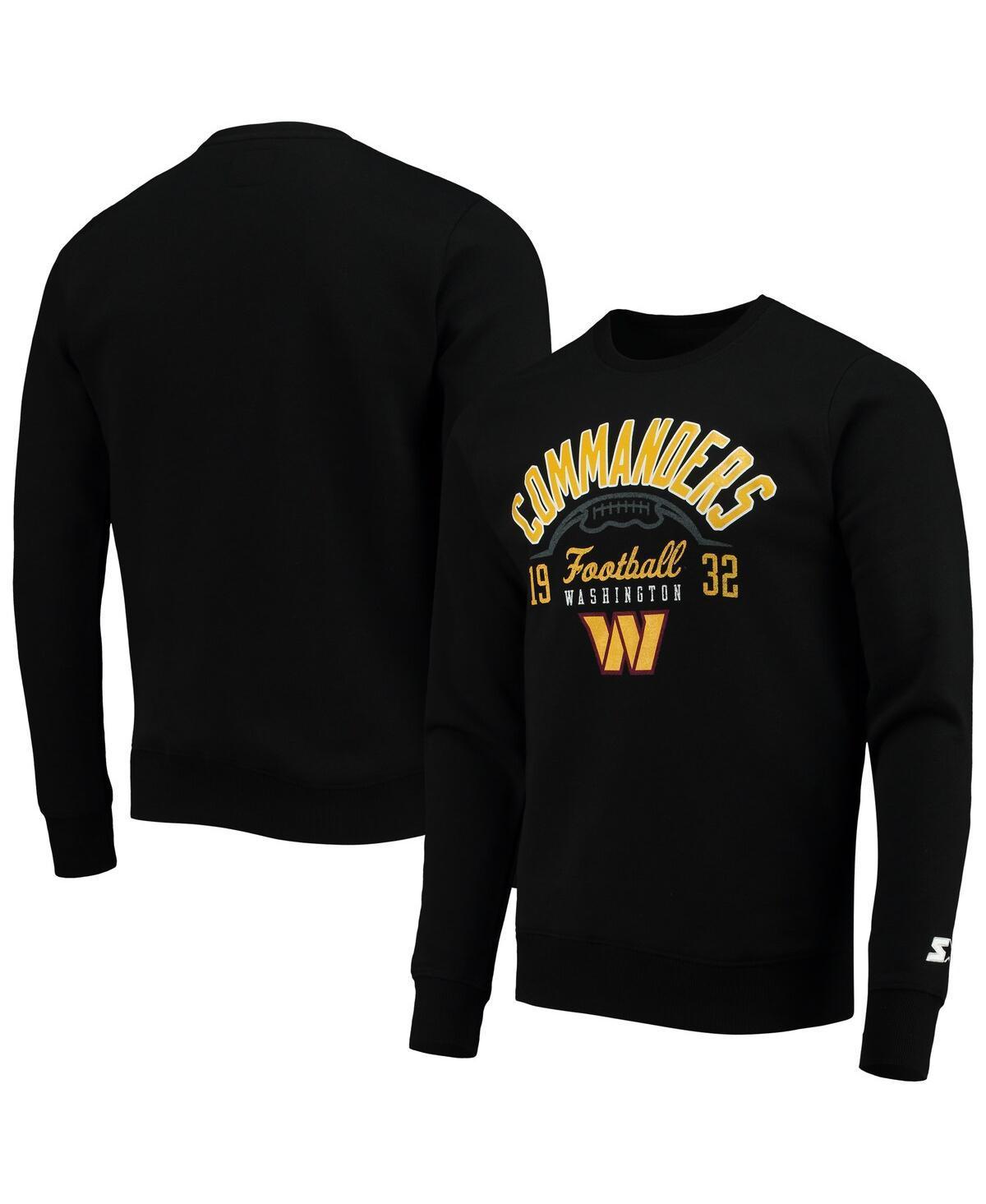 Mens Starter Black Washington Commanders Pullover Sweatshirt Product Image