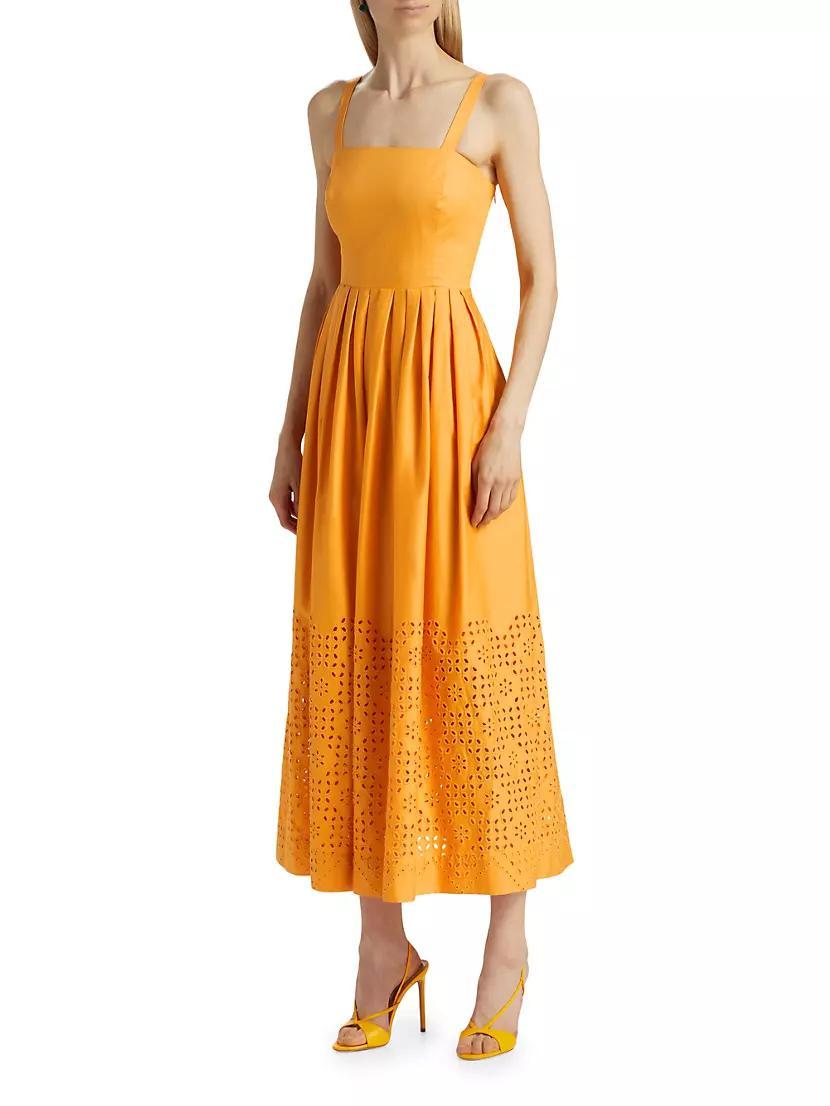 Avivia Cotton Laser-Cut Maxi-Dress Product Image