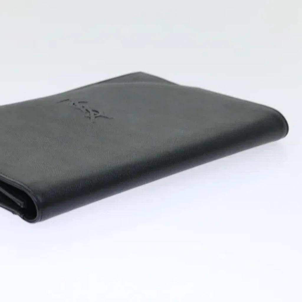 Yves  Black Leather Clutch Bag () Product Image