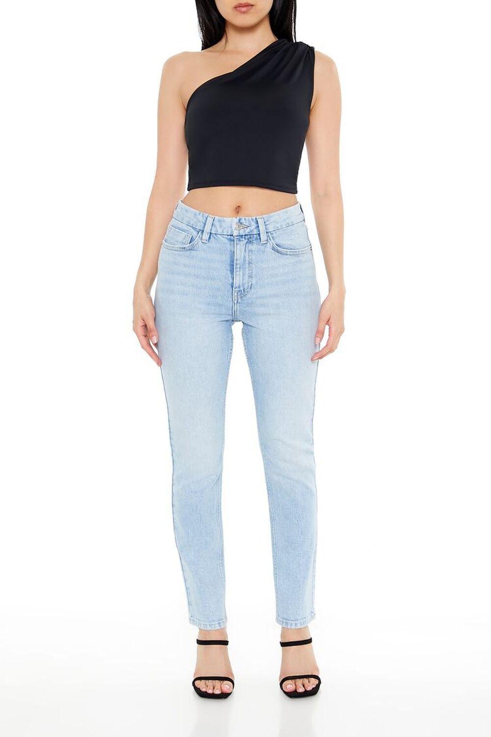 Ruched One-Shoulder Crop Top | Forever 21 Product Image