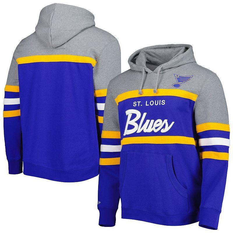 Mens Mitchell & Ness Blue St. Louis Blues Head Coach Pullover Hoodie - Blue Product Image