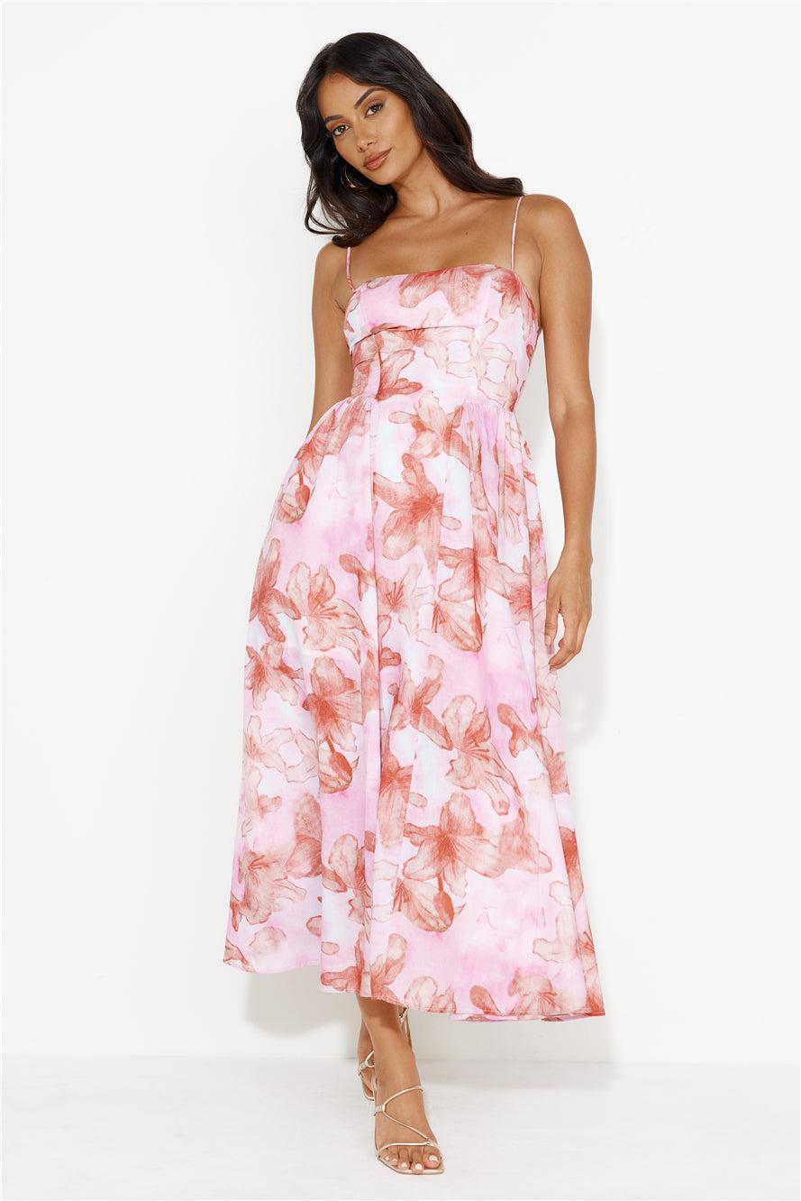 Fiji Oceans Maxi Dress Pink Product Image