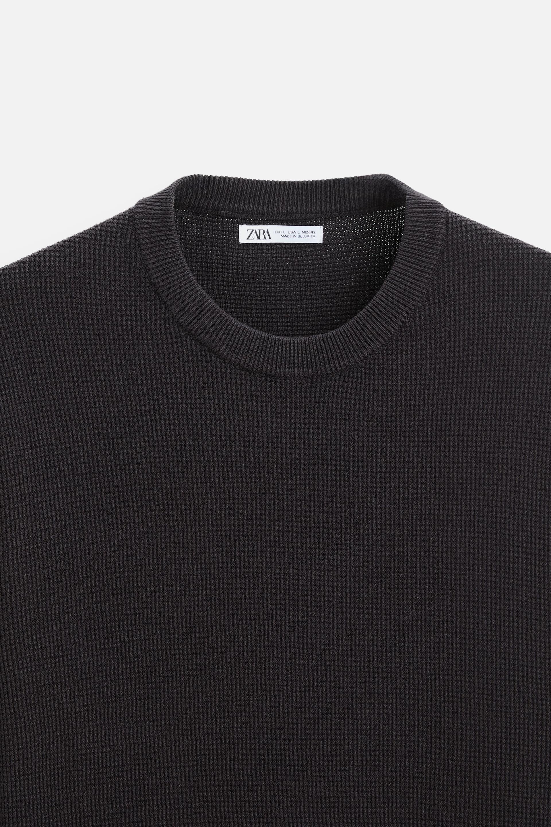 BASIC TEXTURED KNIT SWEATER Product Image