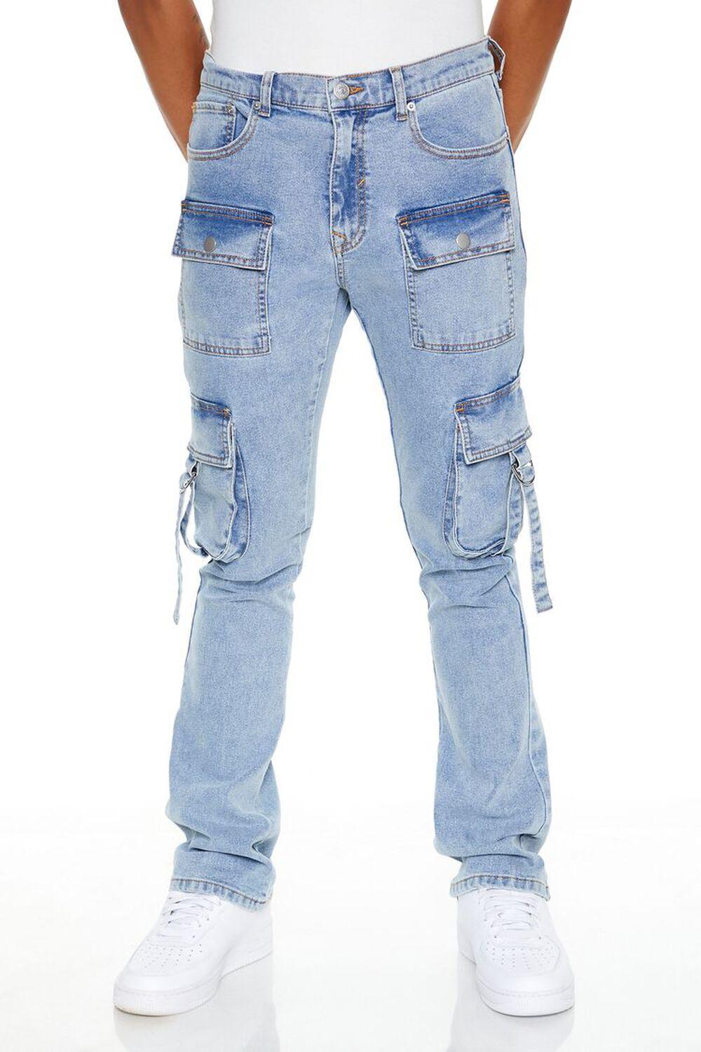 Flare Cargo Utility Jeans | Forever 21 Product Image