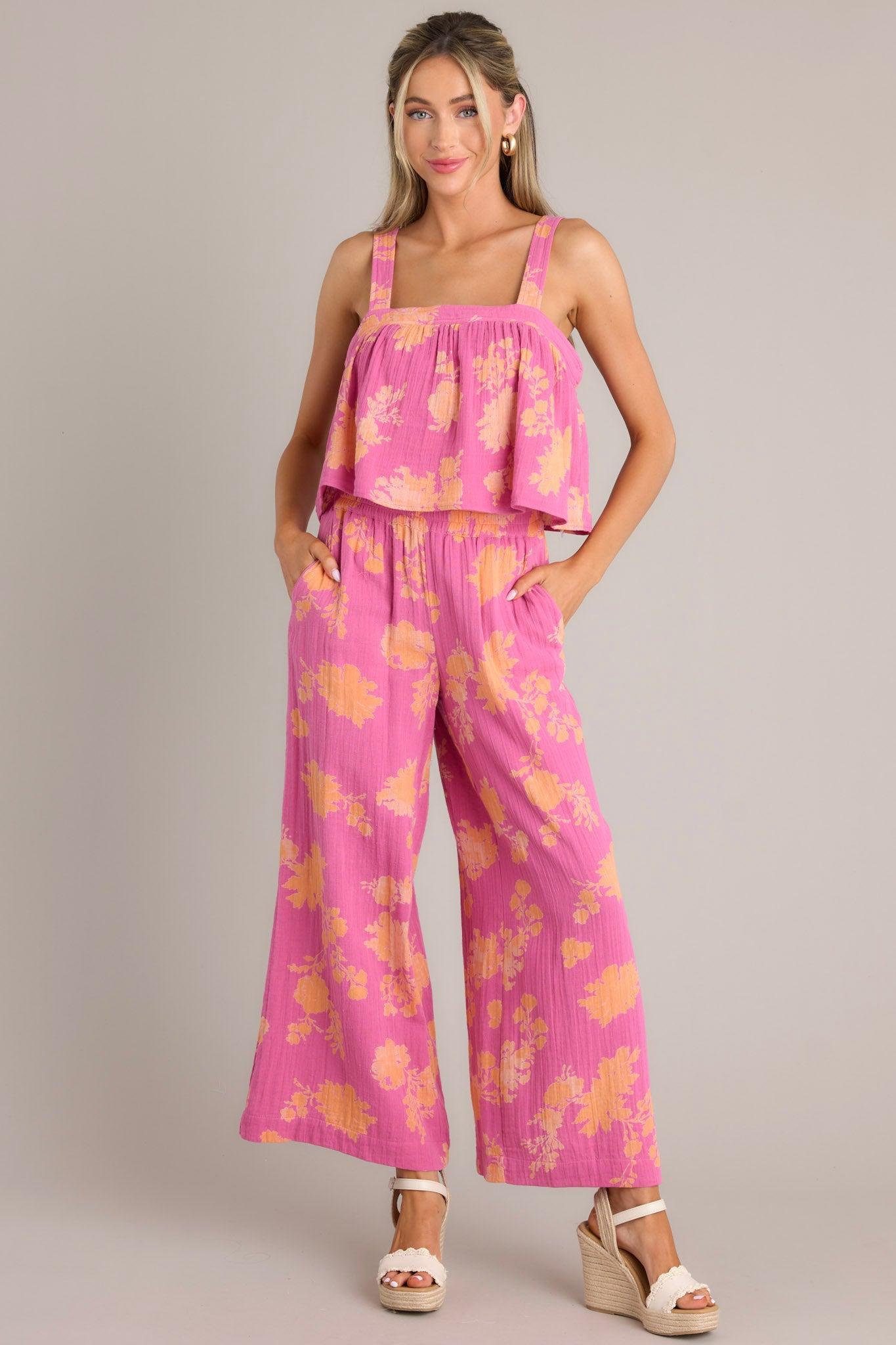 Z-Supply Monte Sunshine Raspberry Sorbet Floral Pants Product Image