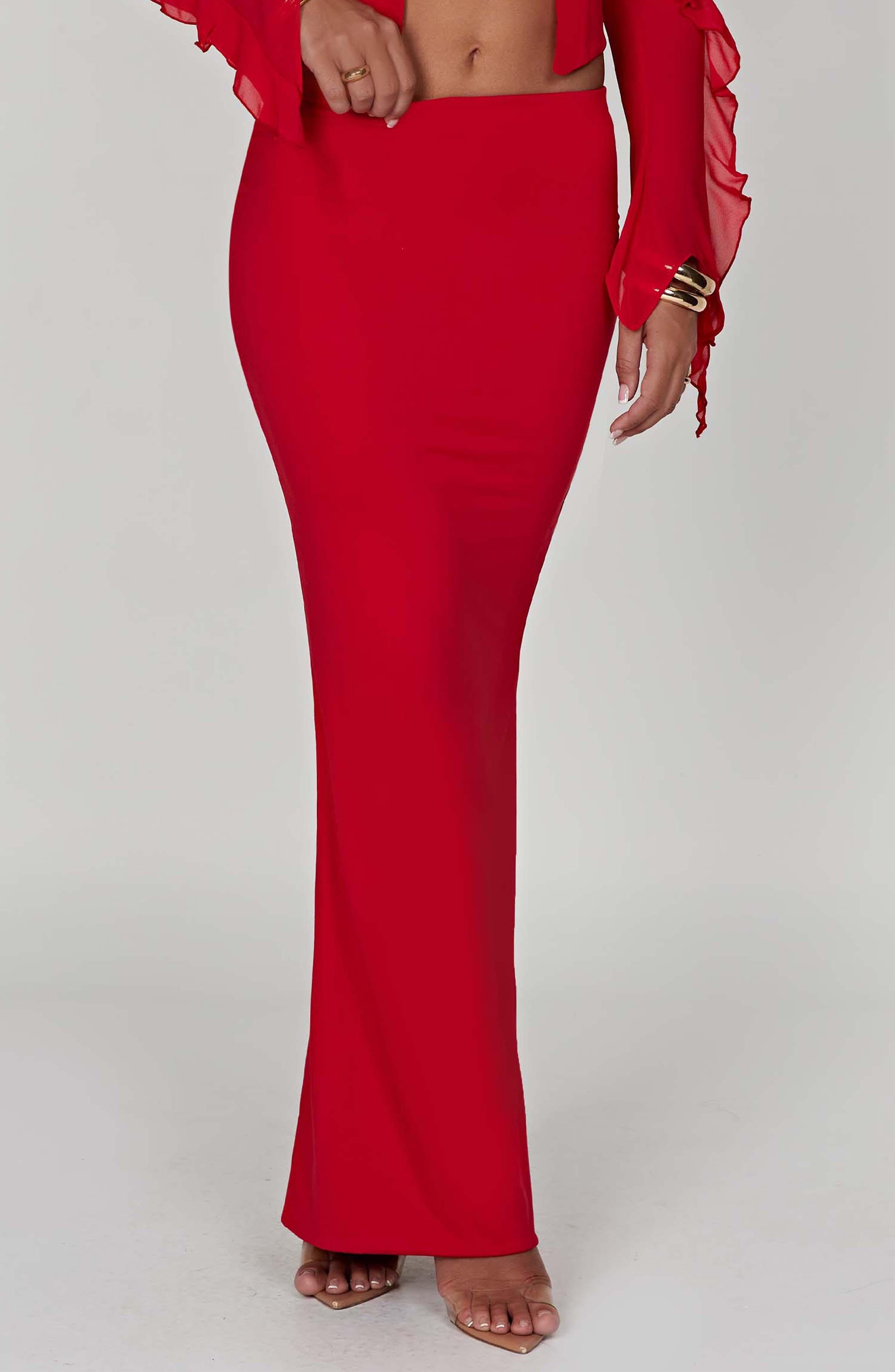 Astrid Maxi Skirt - Red Product Image