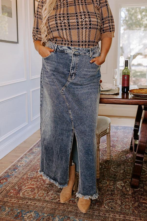 The Hudson Denim Skirt Curves Product Image