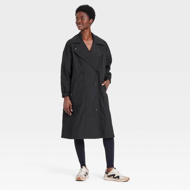 Womens Trench Coat - All In Motion Black Product Image