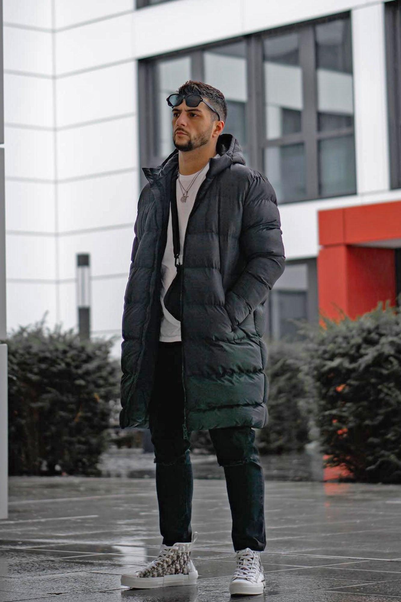 Jaden Long Puffer Jacket - Black Product Image