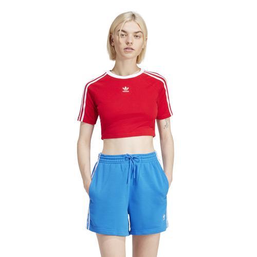 adidas 3-Stripes Baby Tee White L Womens Product Image