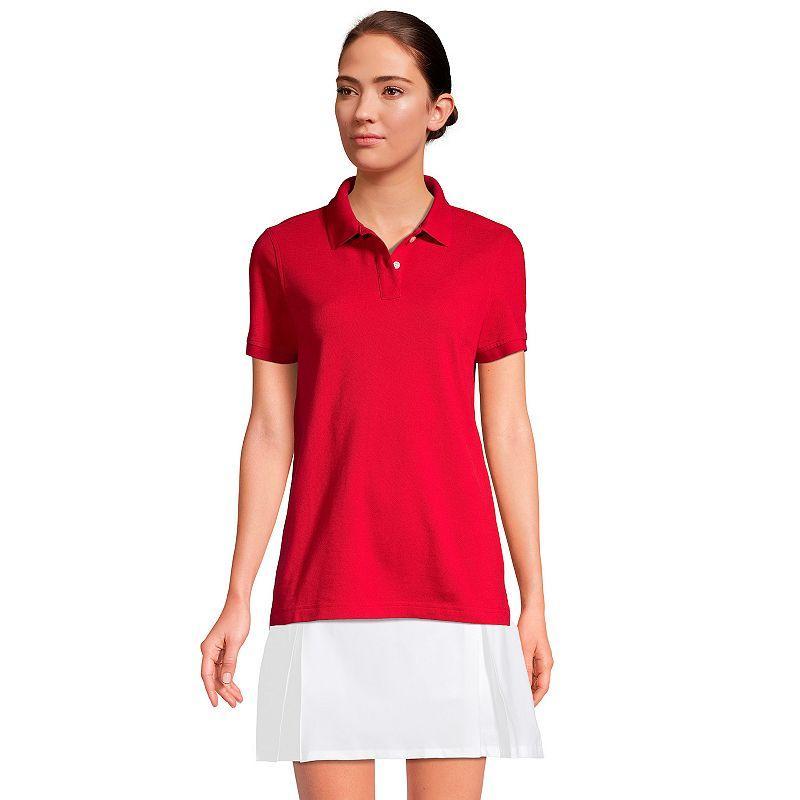 Womens Lands End School Uniform Short Sleeve Mesh Polo Shirt Product Image