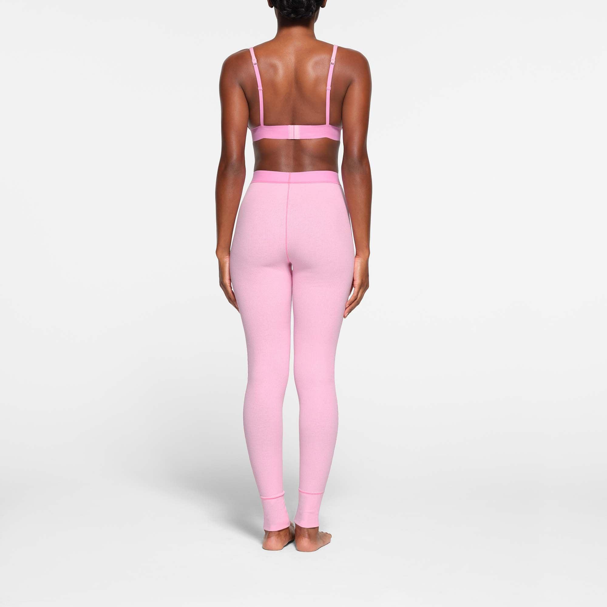 COTTON RIB LEGGING | BUBBLE GUM Product Image