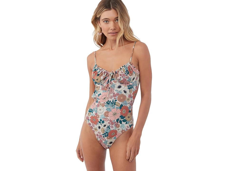 O'Neill Tenley Floral Kailua One-Piece (Cement) Women's Swimsuits One Piece Product Image