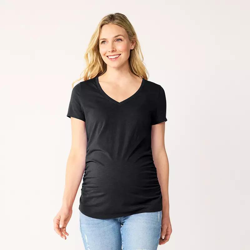 Maternity Sonoma Goods For Life Essential V-Neck Tee, Womens Product Image