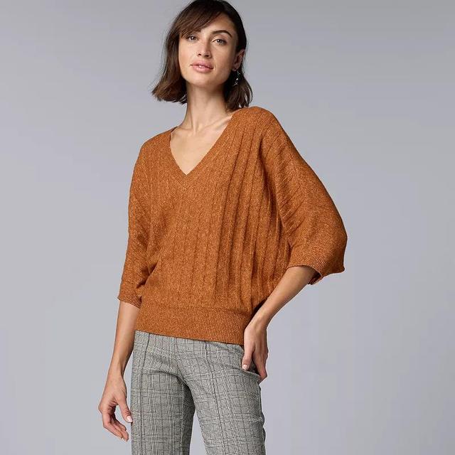 Womens Simply Vera Vera Wang Touch Of Cashmere V-Neck Dolman Sweater Product Image