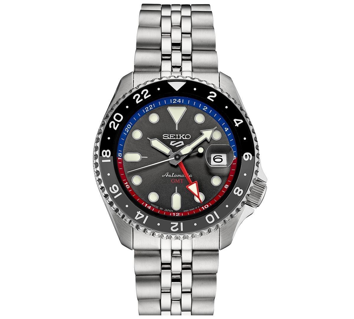 Seiko Mens Automatic 5 Sports Stainless Steel Bracelet Watch 43mm Product Image