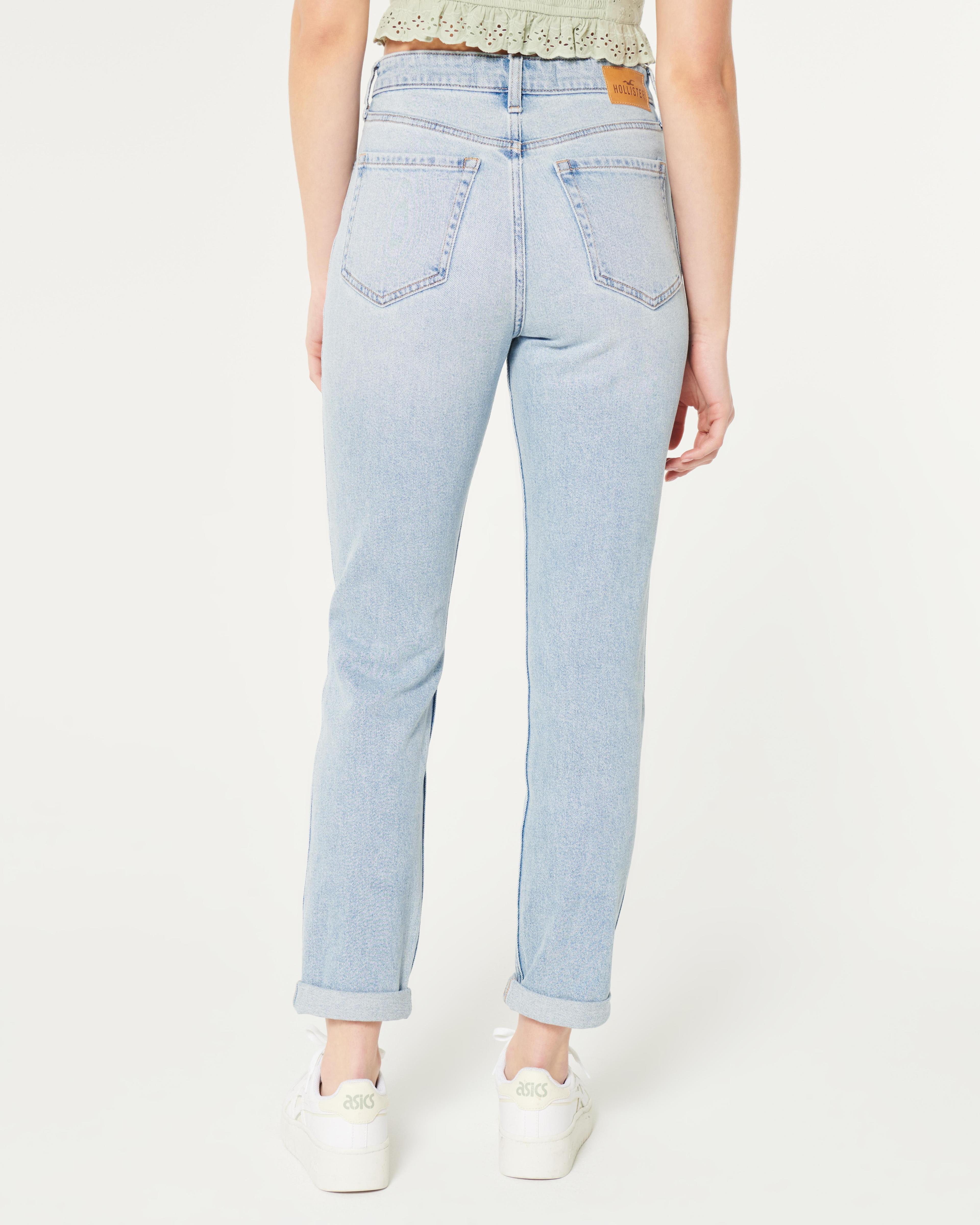 Ultra High-Rise Light Wash Mom Jeans Product Image