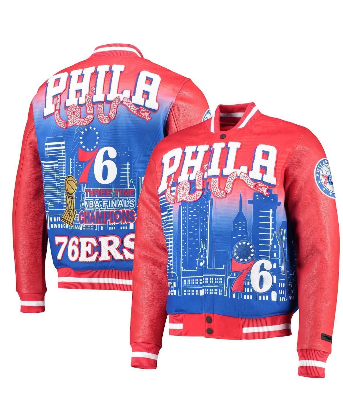 Mens Pro Standard Red Philadelphia 76ers Remix Varsity Full-Zip Jacket Product Image