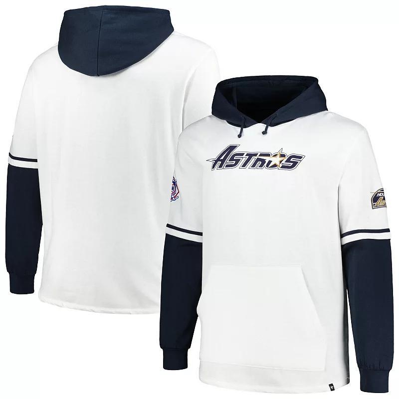 Mens 47 /Navy Houston Astros Big & Tall Trifecta Shortstop Pullover Hoodie Product Image