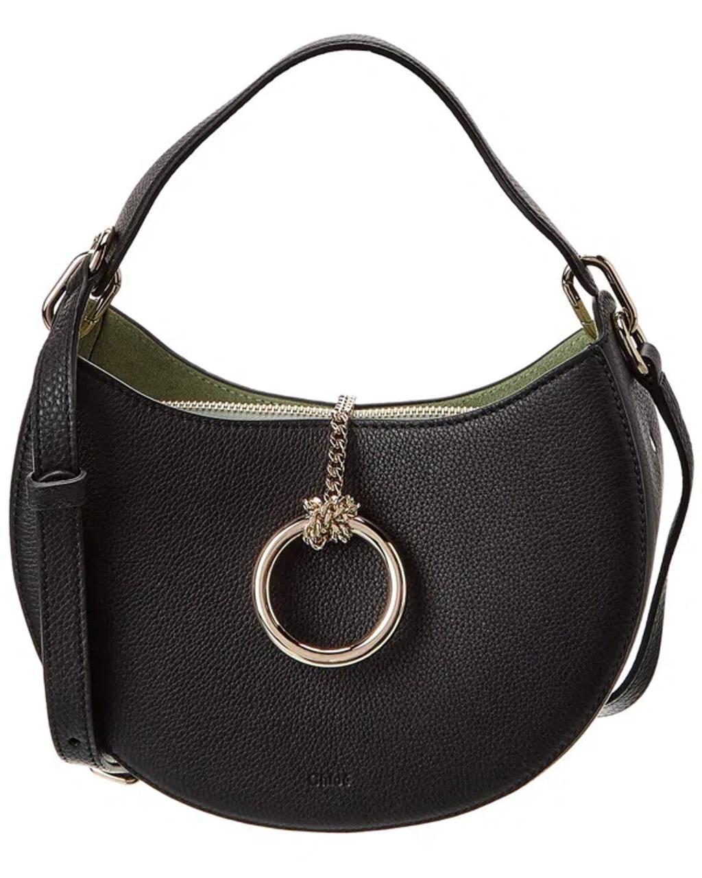 Arlene Small Leather Shoulder Bag In Black Product Image