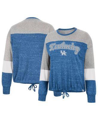 Womens Colosseum Royal Kentucky Wildcats Joanna Tie Front Long Sleeve T-shirt Product Image