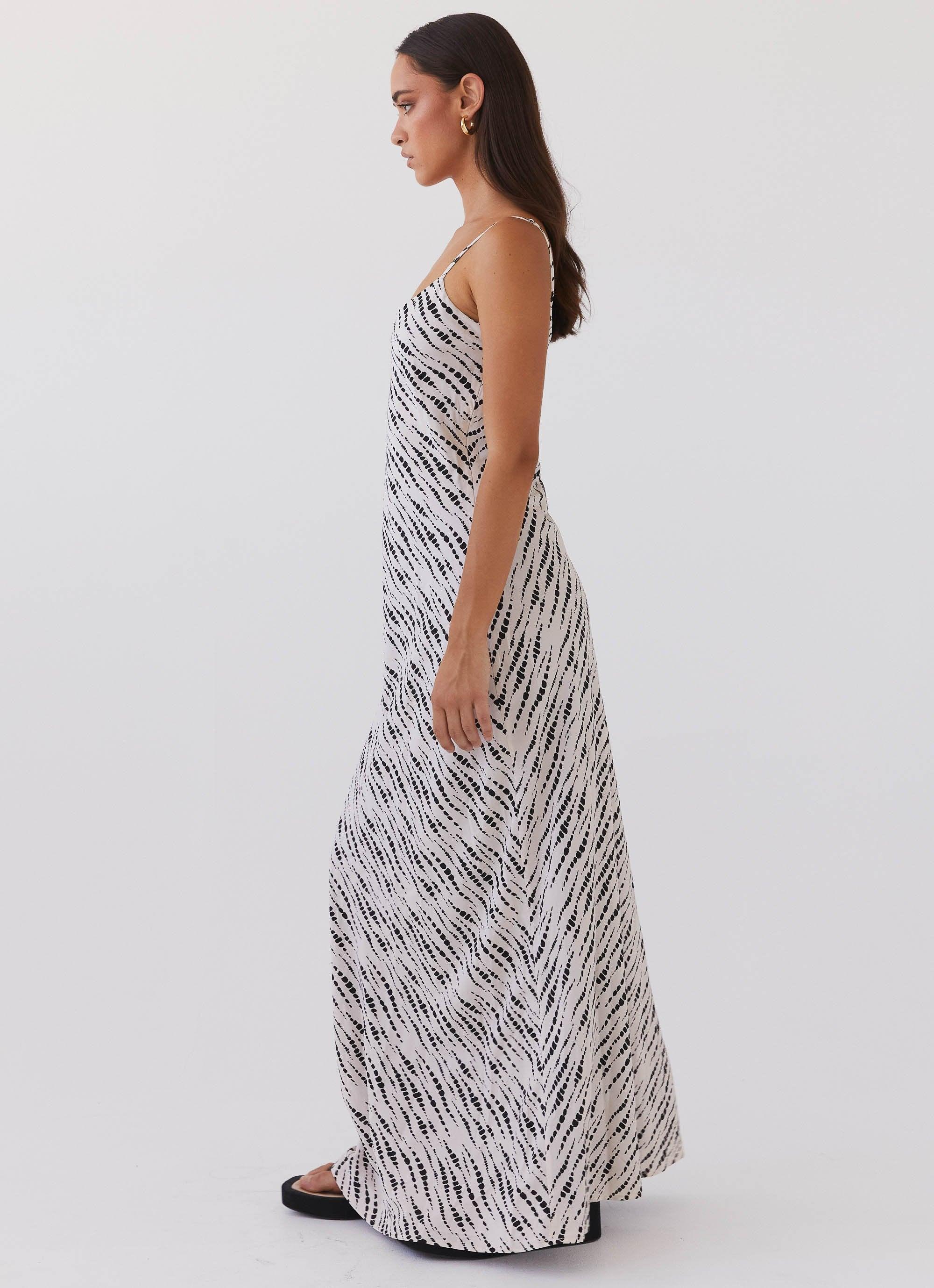 Carol Maxi Slip Dress - Pebble Product Image