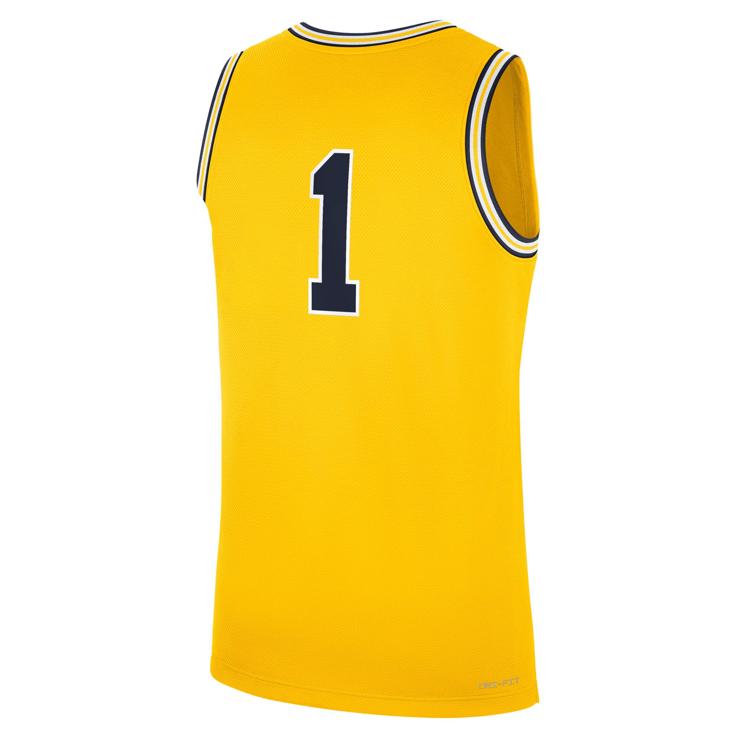 Nike Men's Michigan Wolverines Replica Jordan Brand College Basketball Jersey Product Image