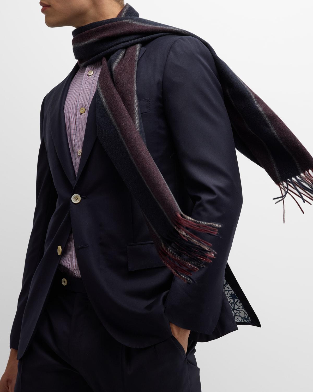 Mens Cashmere Stripe Scarf Product Image