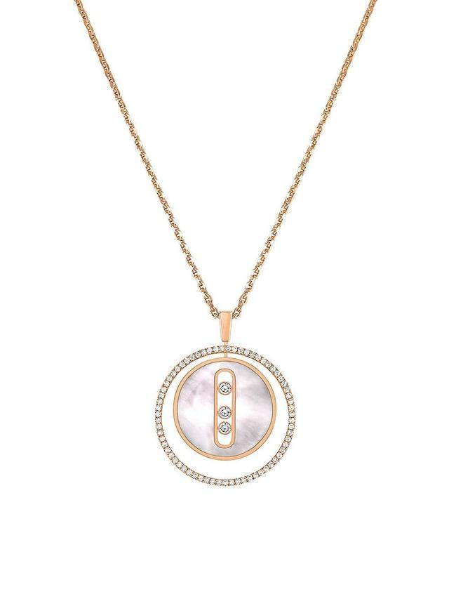 Womens Lucky Move 18K Rose Gold & Diamond Pendant Necklace Product Image