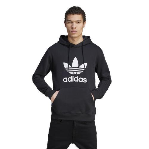 adidas Originals Mens adidas Originals Big Trefoil Pullover Hoodie - Mens Black/White Product Image