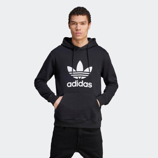 adidas Originals Mens adidas Originals Big Trefoil Pullover Hoodie - Mens Black/White Product Image