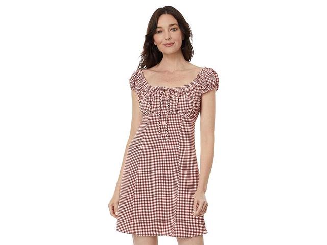 Levi's(r) Womens Clementine Cap Sleeve Dress (Mimi Printed Check Bossa Nova Red) Women's Clothing Product Image