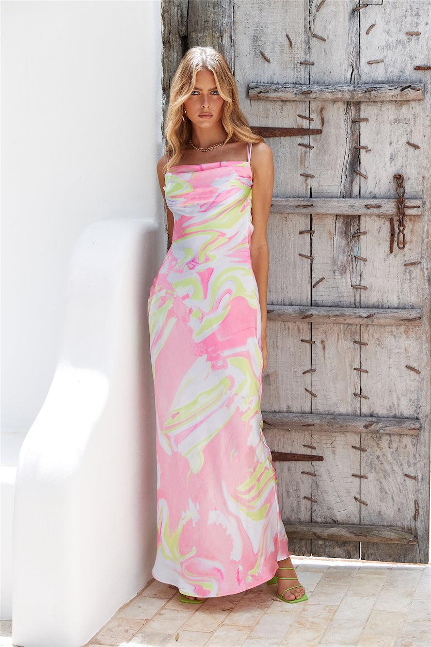 Party Pop Maxi Dress Pink Product Image