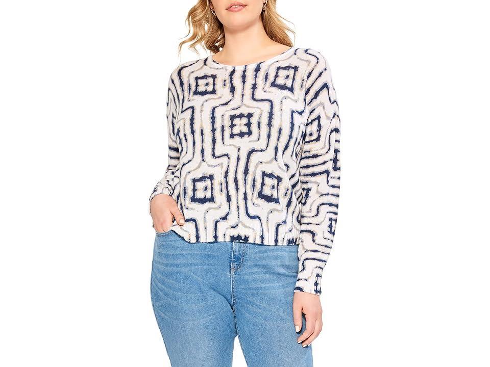 NIC+ZOE Easy Angles Sweater (Indigo Multi) Women's Sweater Product Image