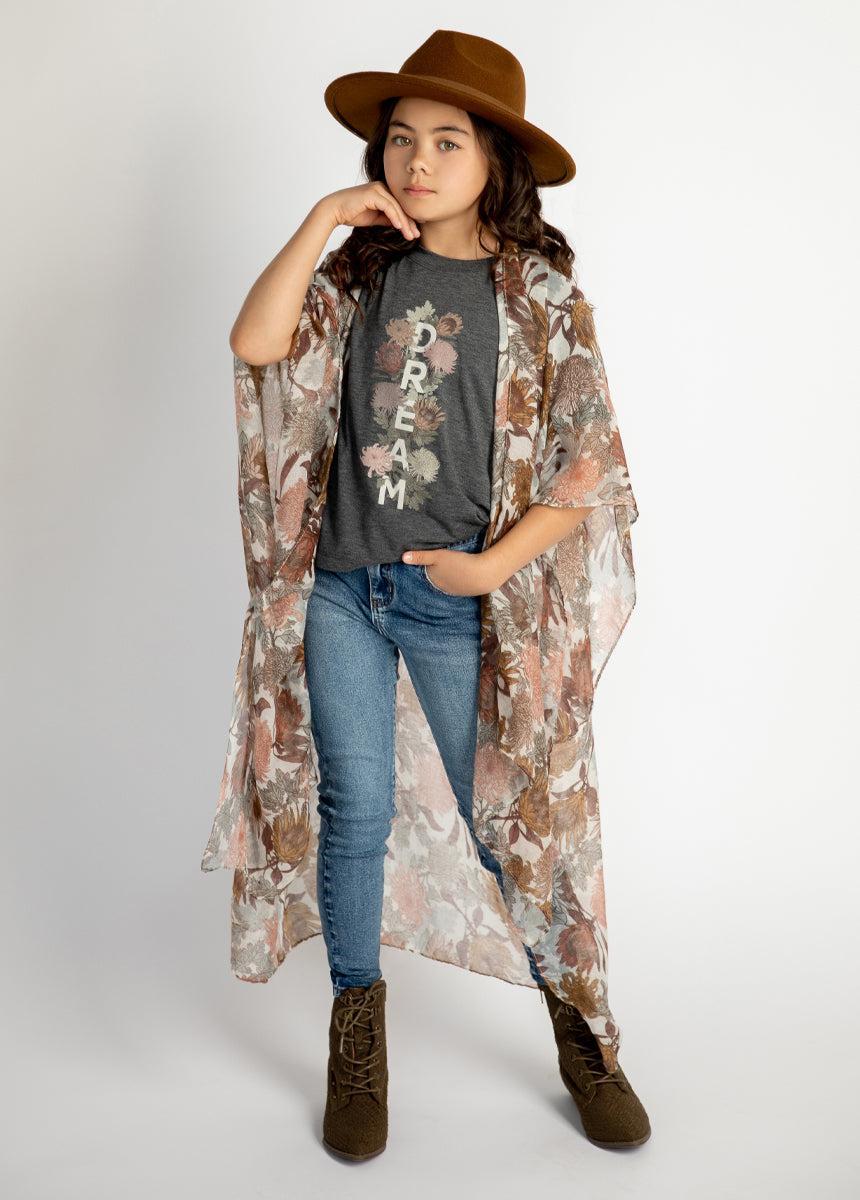 Avalon Duster in Ecru Floral Product Image