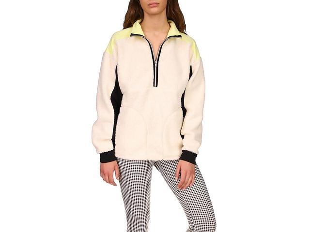 Sanctuary Fireside 1/2 Zip Sherpa Popover Sweatshirt (Moonlight) Women's Clothing Product Image