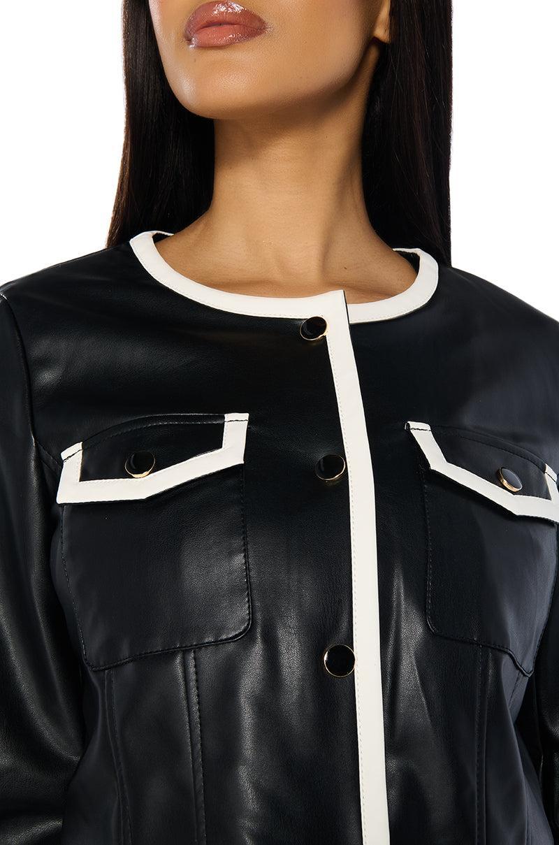 SOFIA PU MOTO JACKET Product Image